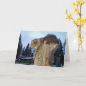 7"x5" Faltkarte | Katze Karte (Gelbe Blume)