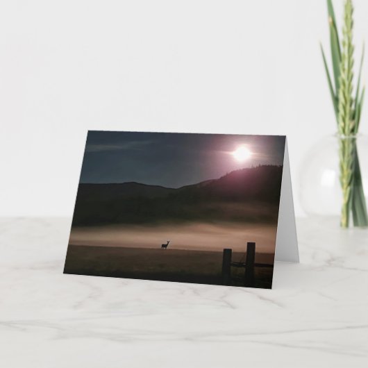 7"x5" Faltkarte | Moon Deer Karte (Vorderseite)