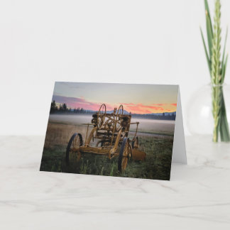 7"x5" Faltkarte | Road Grader Sunrise Karte