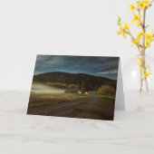 7"x5" Faltkarte | Stall in der Nacht Karte (Gelbe Blume)