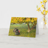 7"x5" Faltkarte | Türkei unter dem Baum Karte (Gelbe Blume)