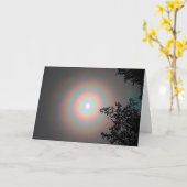 7"x5" Faltkarte | Winter Moon Halo Karte (Gelbe Blume)