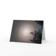 7"x5" Faltkarte | Winter Moon Halo
