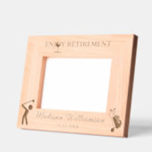 7"x5" Foto Golf Theme Genießen Ruhestandsdatum Geätzte Rahmen (Links)