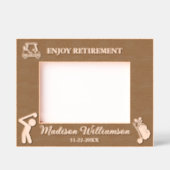7"x5" Foto Golf Theme Genießen Ruhestandsdatum Geätzte Rahmen (Vorderseite)