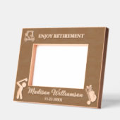 7"x5" Foto Golf Theme Genießen Ruhestandsdatum Geätzte Rahmen (Links)