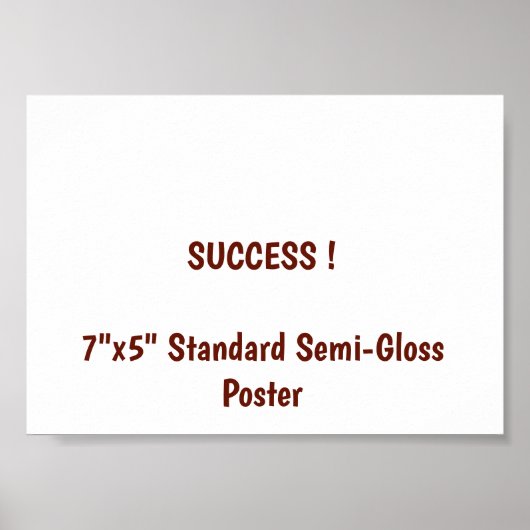 7"x5" Standardposter halbmatt Poster (Vorne)