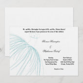 7 x 5 helles blaues Kleid Einladung Hochzeit (Vorne/Hinten)