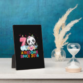 7 Year Old Awesome since 2016 Panda 7th Birthday B Fotoplatte (Seite)