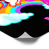 7 Year Old Birthday 67 Was 6 Now I'm 7 Dabbing Uni Poster (Ecke)