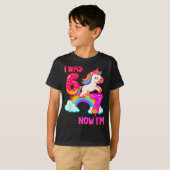 7 Year Old Birthday 67 Was 6 Now I'm 7 Dabbing Uni T-Shirt (Vorne ganz)