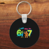 7 Year Old Birthday Alien 6 Now I'm 7 67 Funny For Schlüsselanhänger (Vorderseite)