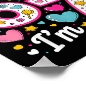 7 Year Old Birthday Girl I Was 6 Now I'm 7 67 Funn Poster (Ecke)