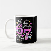 7 Year Old Birthday Girl - I Was 6 Now I'm 7 67 Kaffeetasse (Links)