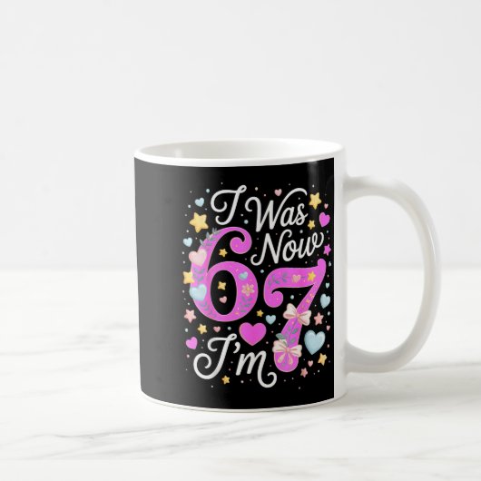 7 Year Old Birthday Girl - I Was 6 Now I'm 7 67 Kaffeetasse (Rechts)