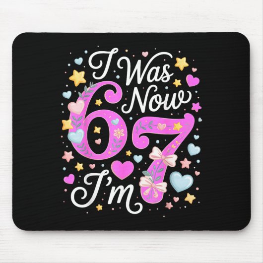 7 Year Old Birthday Girl - I Was 6 Now I'm 7 67 Mousepad (Vorne)