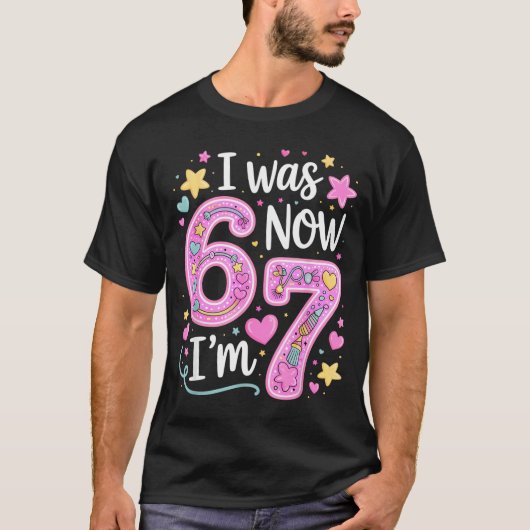7 Year Old Birthday Girl Shirt - I Was 6 Now I'm 7 (Vorderseite)