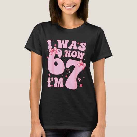 7 Year Old Birthday Girl Shirt - I Was 6 Now I'm 7 (Vorderseite)