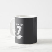 7 Year Old Birthday Girl Shirt - I Was 6 Now I'm 7 Kaffeetasse (Vorderseite Links)