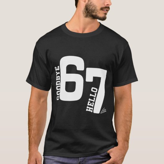 7 Year Old Birthday Goodbye 6 Hello 7 67 Meme Six T-Shirt (Vorderseite)