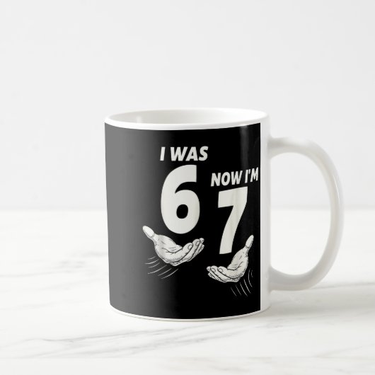 7 Year Old Birthday I Was 6 Now I'm 7 67 Kaffeetasse (Rechts)