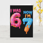 7 Year Old Birthday I Was 6 Now I'm 7 67 Karte (Gelbe Blume)