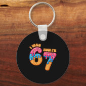 7 Year Old Birthday I Was 6 Now I'm 7 67 Meme Funn Schlüsselanhänger (Vorderseite)