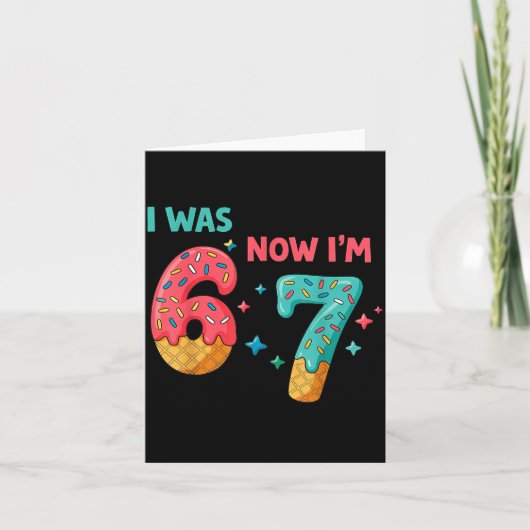 7 Year Old Birthday I Was 6 Now I'm 7  Karte (Vorderseite)