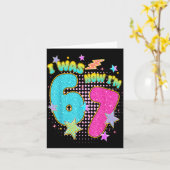 7 Year Old Birthday Kids I Was 6 Now I'm 7 Six Sev Karte (Gelbe Blume)