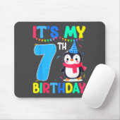 7 Year Old Birthday Penguin Themed It's My 7th Bir Mousepad (Mit Mouse)