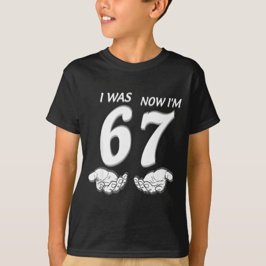 7 Year Old Birthday Shirt Was 6 Now I'm 7 67 Funny (Vorderseite)