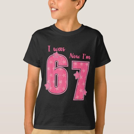 7 Year Old Birthday Shirt Was 6 Now I'm 7 67 Funny (Vorderseite)