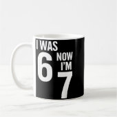 7 Year Old Birthday Shirt Was 6 Now I'm 7 67 Funny Kaffeetasse (Links)