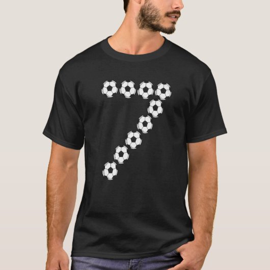 7 Year Old Birthday Soccer Player T-Shirt (Vorderseite)