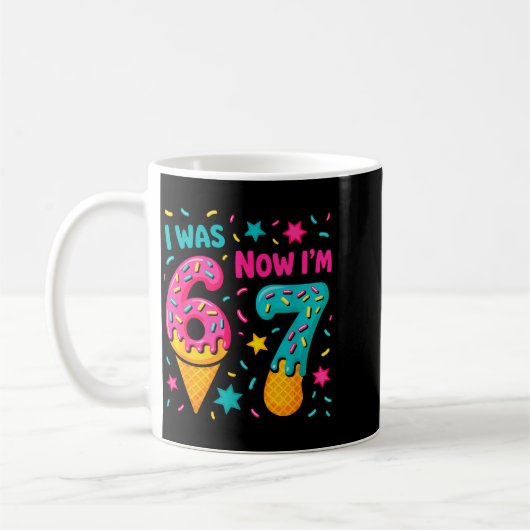 7 Year Old Birthday Was 6 Now I'm 7 Kids Funny Kaffeetasse (Links)