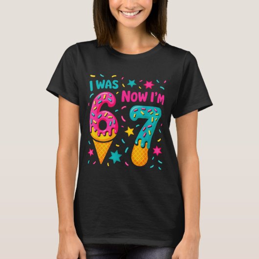 7 Year Old Birthday Was 6 Now I'm 7 Kids Funny  T-Shirt (Vorderseite)