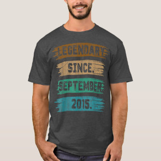 7 Year Old Gift Legend Since September 2015 7th Bi T-Shirt