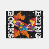 7 Year Old Rock Climbing 7th Birthday Adventures C Fleecedecke (Vorderseite (Horizontal))