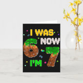 7 Year Old Xel Birthday Boy Was 6 Now I'm 7 67 Fun Karte (Gelbe Blume)