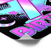 7 Years Old Birthday Kp Kids 7th Birthday Girls K- Poster (Ecke)