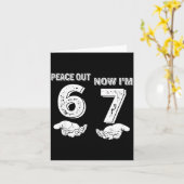 7 Years Old Birthday Peace Out 6 Now I'm 7 67 Birt Karte (Gelbe Blume)