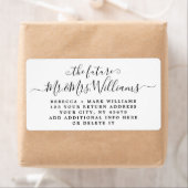 7 Zeilen Große Chic Script Hochzeitsskrippe Rückse (Insitu)