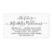 7 Zeilen Große Chic Script Hochzeitsskrippe Rückse (Vorne)