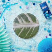 7 Zoll Atemberaubendes grünes Leaf mit zartem Weiß Pappteller (Party)