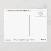 7 Zwerge Restaurant in Wheaton Il. Retro Neon Sign Postkarte (Rückseite)