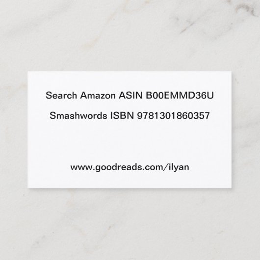 7fache unzerstörbare Visitenkarten Visitenkarte (Rückseite)