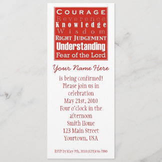 7Geschenke für Ihre Bestätigung Ankündigung Einlad