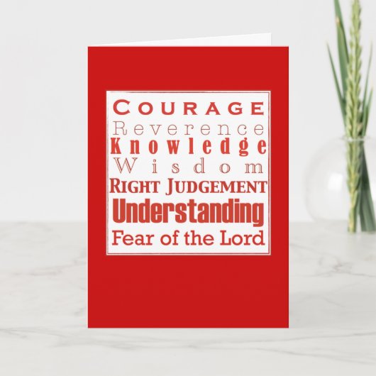 7Geschenke für Ihre Bestätigungskarte Karte (Vorderseite)