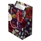 7lx4.5wx10h Medium Geschenktasche Plum Lila Rose G Mittlere Geschenktüte (Vorderseite Schrägansicht)