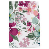 7lx4.5wx10h Medium Geschenktasche Tropische Blume Mittlere Geschenktüte (Vorderseite)